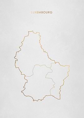Gold Luxembourg Map