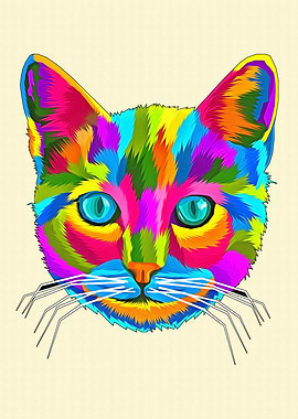 Pop Art Cat Illustration