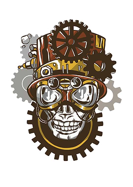 Mechanical Steampunk Skull