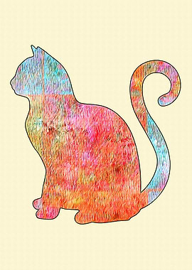 Pop Art Cat Illustration