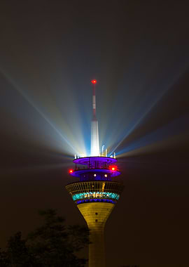 Lightshow on TV Tower