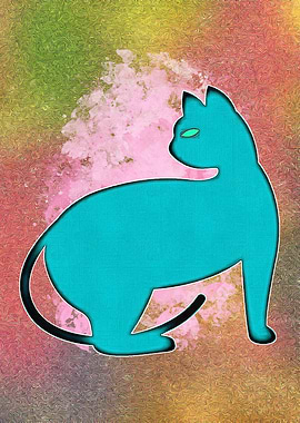 Funny Cat Art Illustration