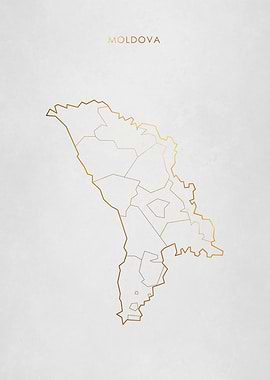 Gold Moldova Map