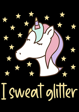 Unicorn I Sweat Glitter