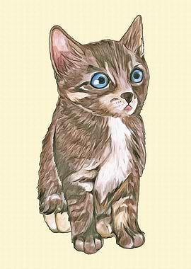 Pop Art Cat Illustration