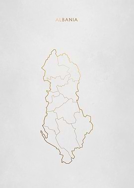 Gold Albania Map