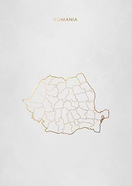 Gold Romania Map
