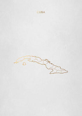 Gold Cuba Map