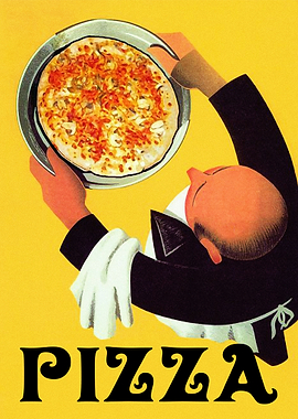Pizza vintage poster