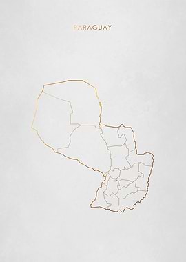Gold Paraguay Map
