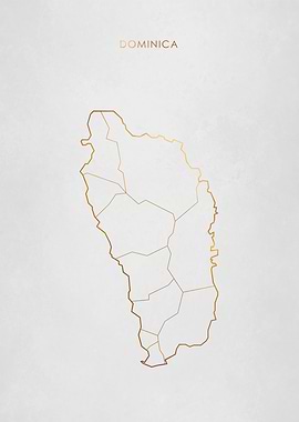 Gold Dominica Map