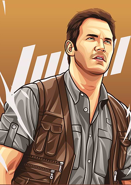 Chris Pratt Vectorportrait