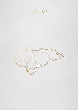 Gold Honduras Map