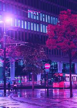 Rain City Street Neon