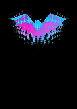 Halloween bat dotted in