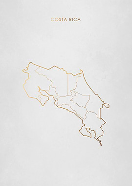 Gold Costa Rica Map