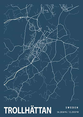 Trollhttan Blueprint Map
