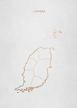 Gold Grenada Map