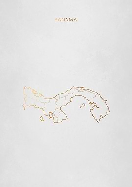 Gold Panama Map