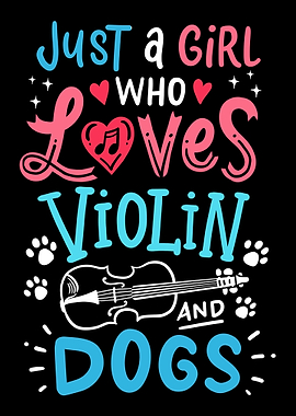 Violin Dog Girl