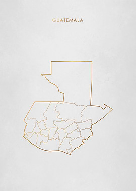Gold Guatemala Map