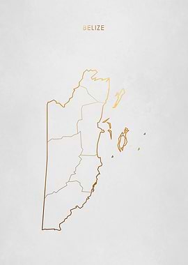 Gold Belize Map