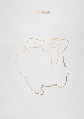 Gold Suriname Map