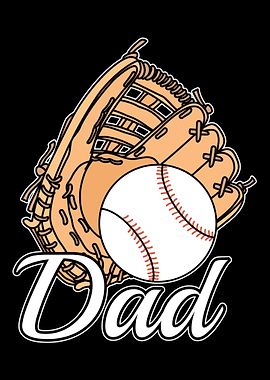 Father and baseball glove