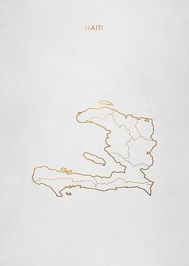 Gold Haiti Map