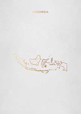Gold Indonesia Map