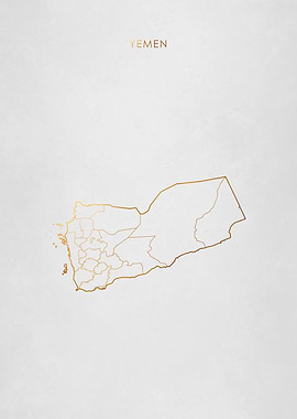 Gold Yemen Map