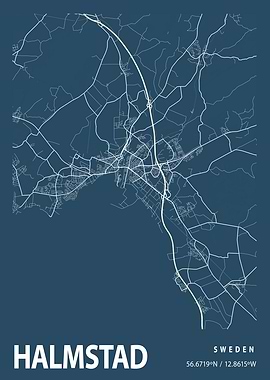 Halmstad Blueprint Street