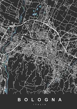 BOLOGNA City Map Black