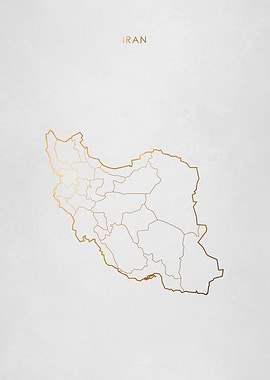 Gold Iran Map