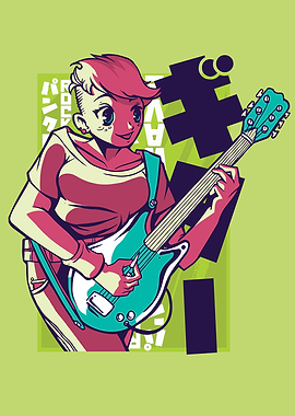 Cute Guitar Shojo Anime