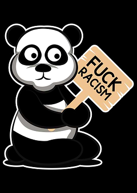Fck Rascism Panda