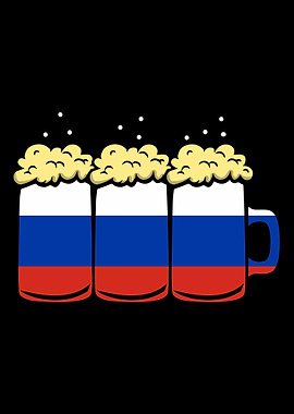 Russia Flag Country Beer