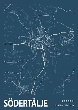 Sdertlje Blueprint Map