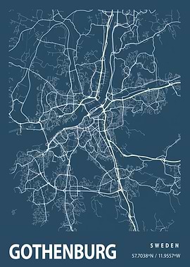 Gothenburg Blueprint Map
