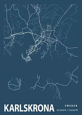 Karlskrona Blueprint Map
