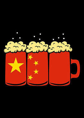 China Flag Country Beer