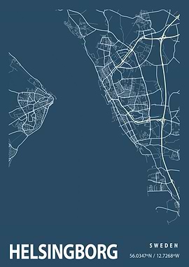 Helsingborg Blueprint Map
