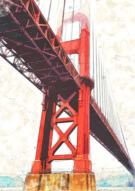 Golden Gate Bridge Sketch