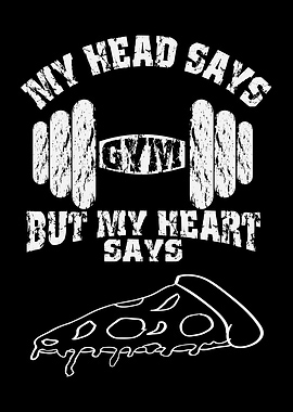 Funny Fitness Pizza Heart