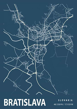 Bratislava Blueprint Map
