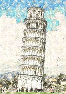 Pisa Tower Sketch