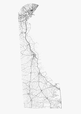 Roads of Delaware Map