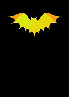 Halloween bat yellow