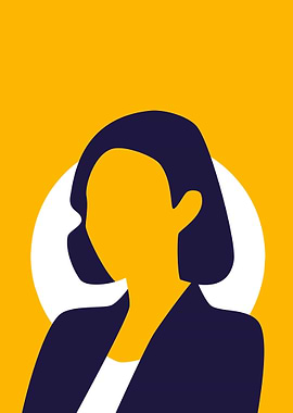 Woman in a suit minimalist