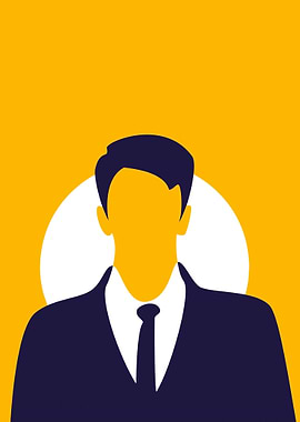 Man in a suit minimalist